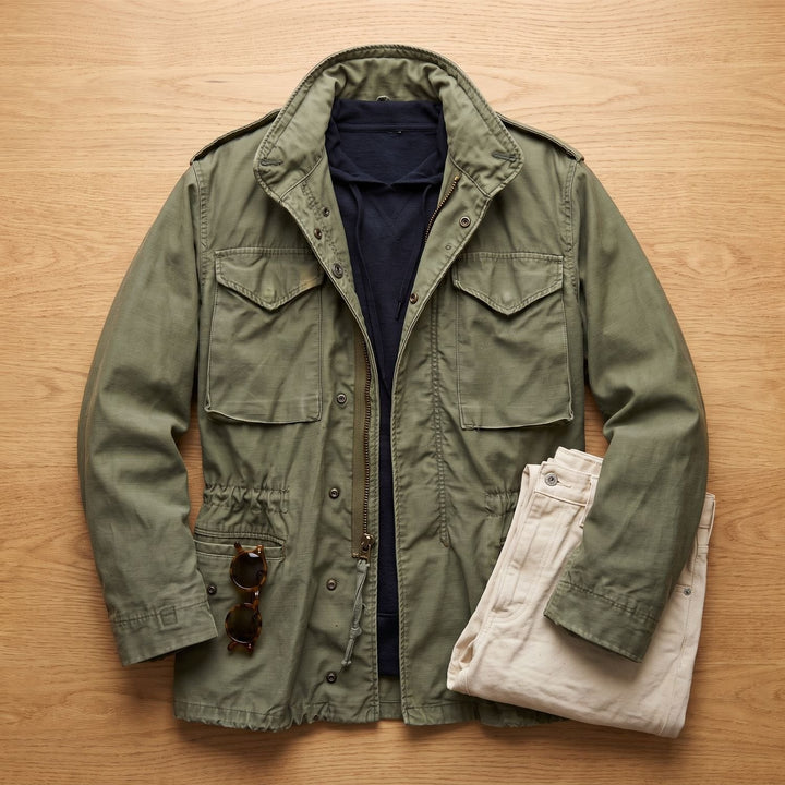 Chaqueta Militar con Bolsillos