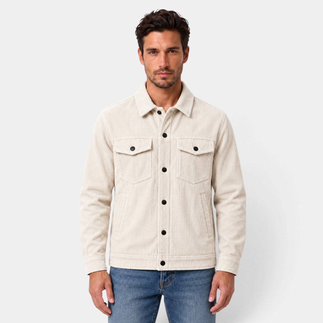 Chaqueta Recta con Botones – Albaricoque