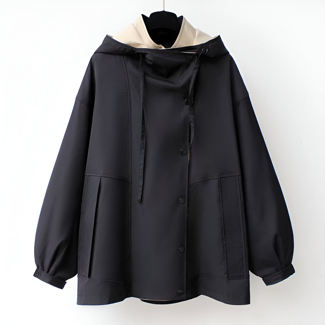 Chaqueta Reversible con Cuello Amplio