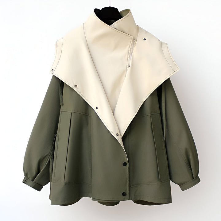 Chaqueta Reversible con Cuello Amplio