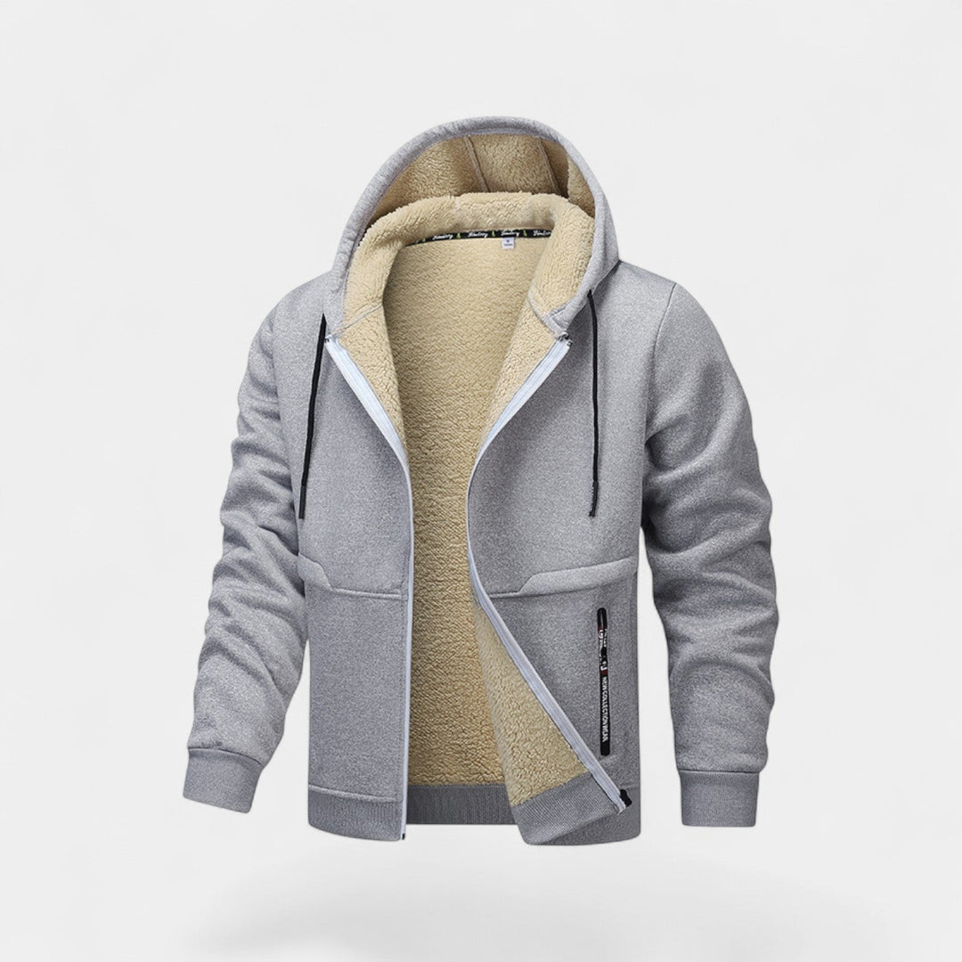 Chaqueta Urbana con Capucha – Gris Claro