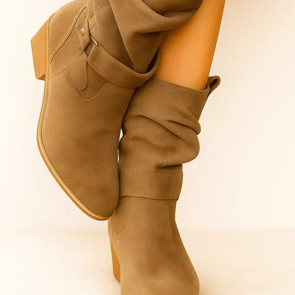 Botas de Media Caña Fruncidas