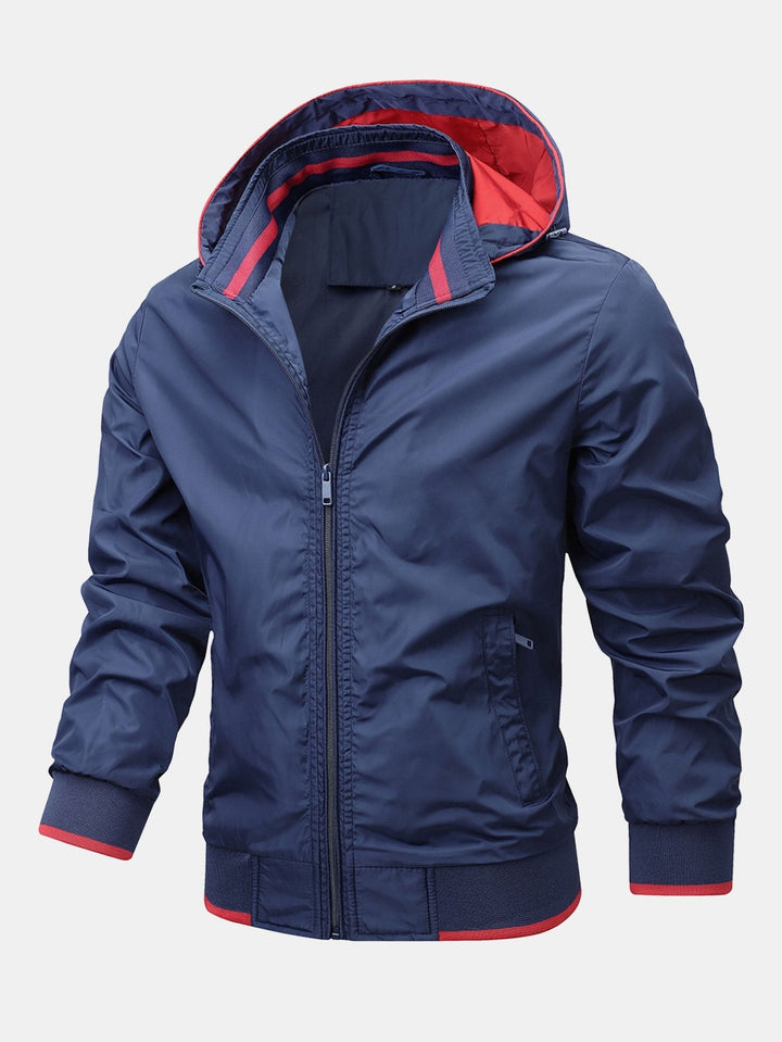 Chaqueta con Capucha Desmontable – Azul Marino
