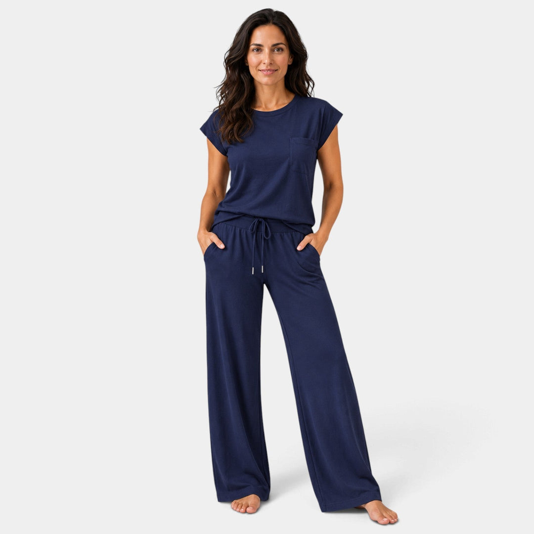 Conjunto Fluido de Pantalón – Azul Marino