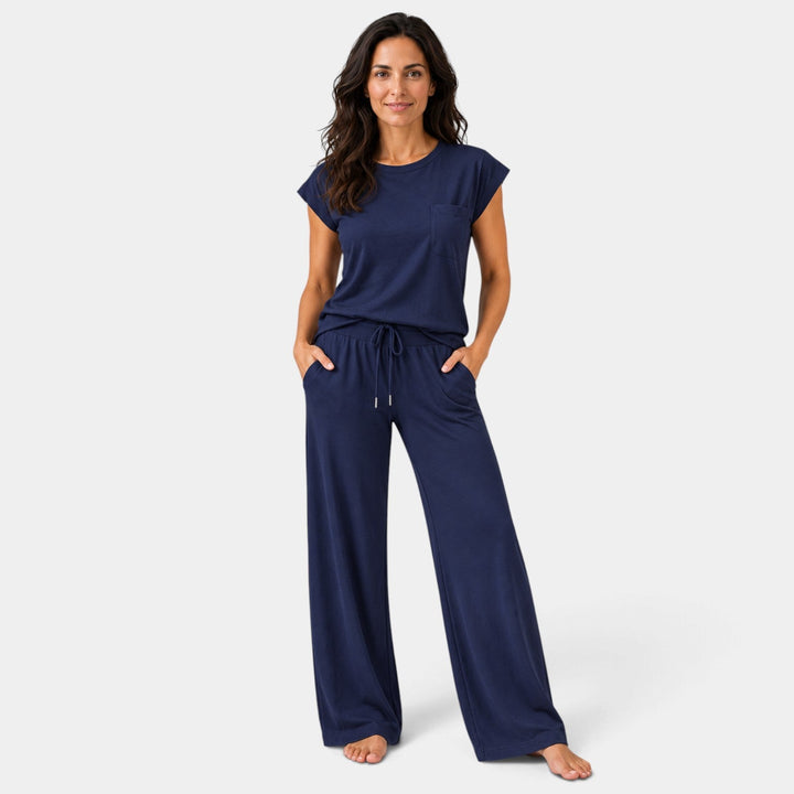 Conjunto Fluido de Pantalón – Azul Marino
