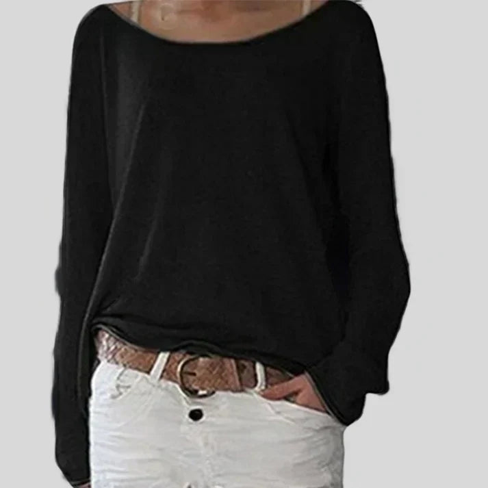 Jersey con Cuello Barco – Negro