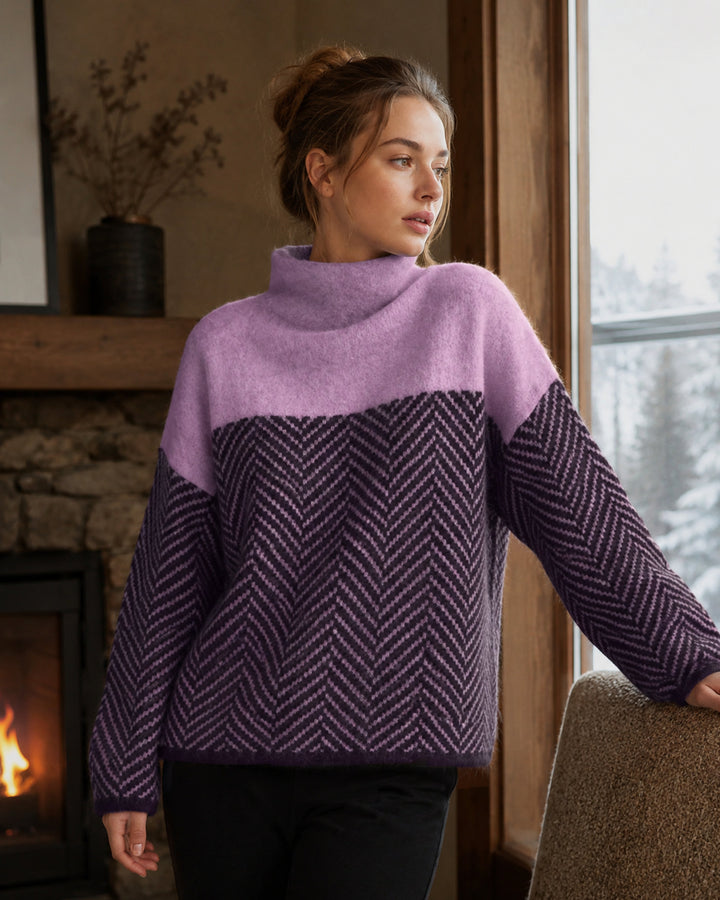 Jersey Holgado de Espiga – Lila