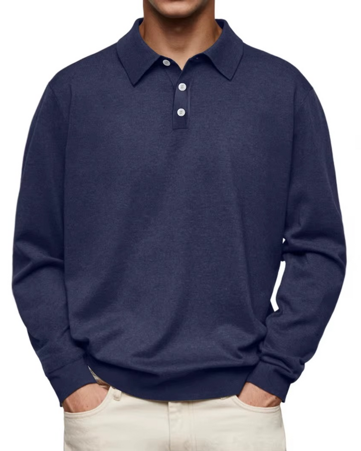 Polo Urbano de Manga Larga – Azul Marino