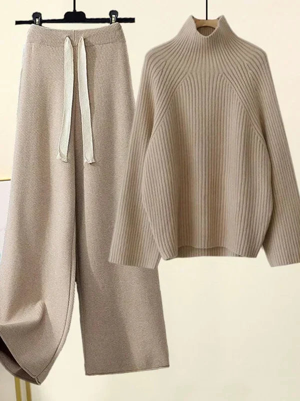 Conjunto de Pantalón Ancho – Caqui