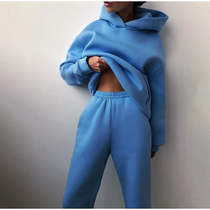 Conjunto Deportivo con Capucha – Azul