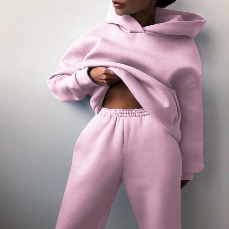 Conjunto Deportivo con Capucha – Rosa