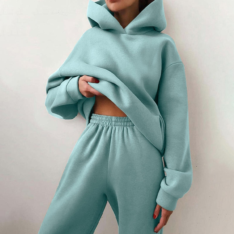 Conjunto Deportivo con Capucha – Verde Menta