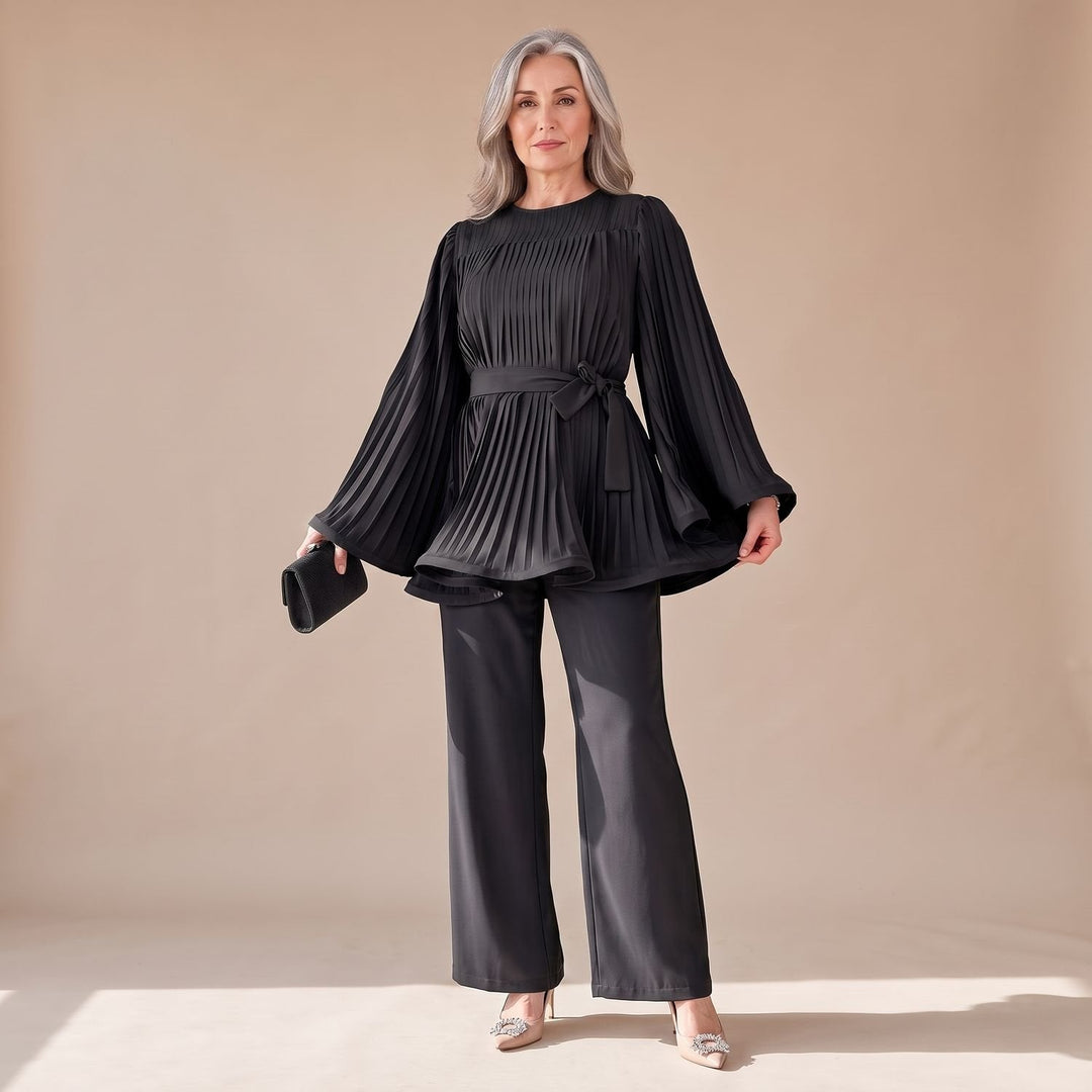 Conjunto Plisado Dos Piezas – Negro