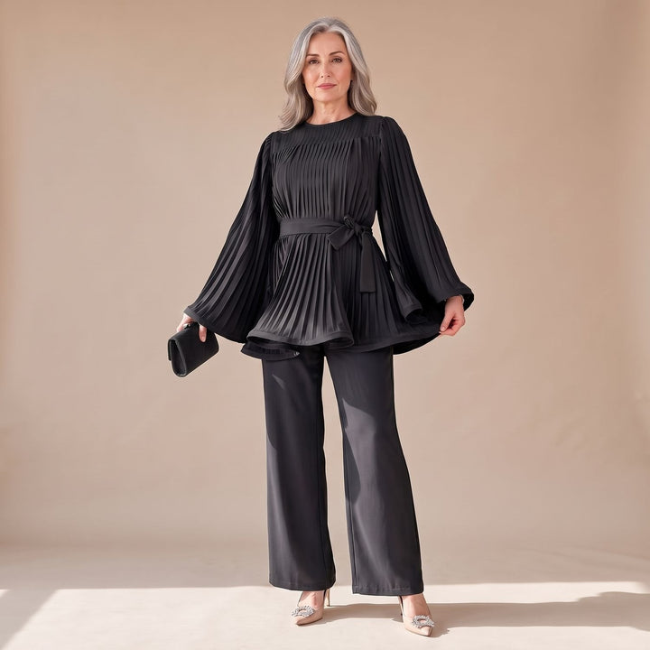 Conjunto Plisado Dos Piezas – Negro