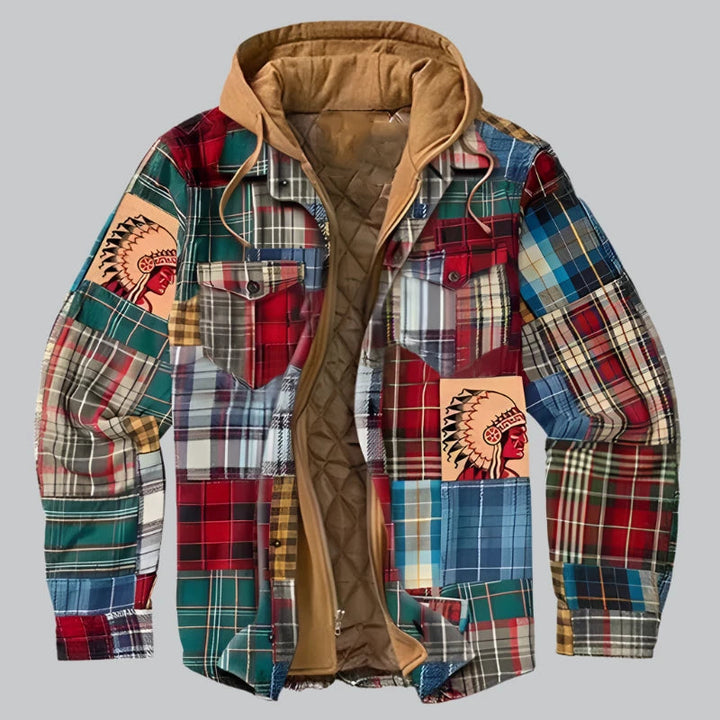 Chaqueta Camisera con Capucha – Cuadros