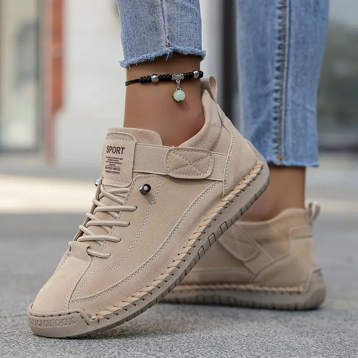 Deportivas Planas de Estilo Urbano – Beige
