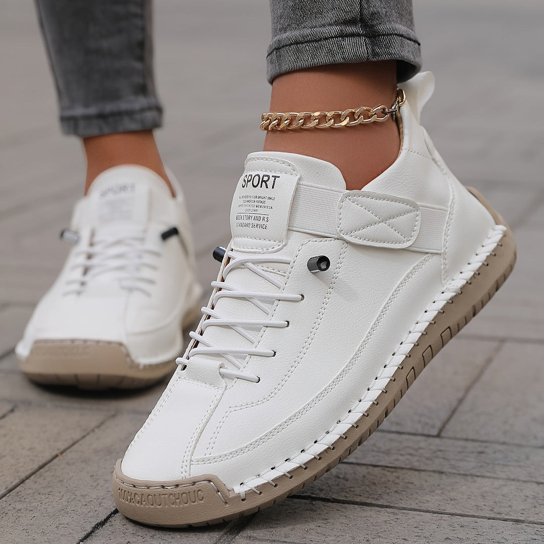 Deportivas Planas de Estilo Urbano – Blanco