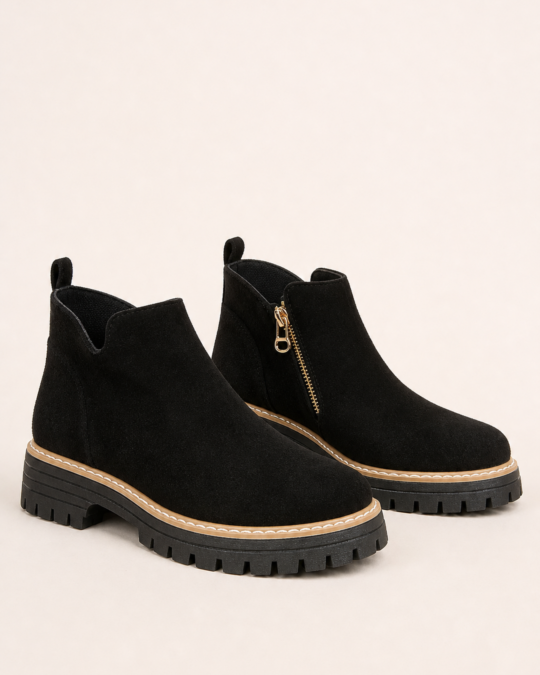 Botines de Suela Dentada – Negro
