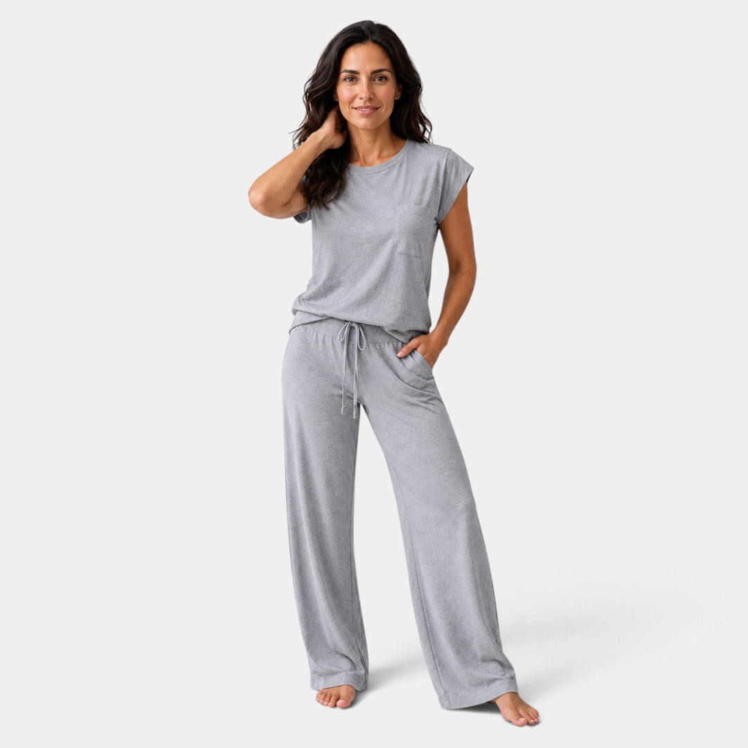 Conjunto Fluido de Pantalón – Gris