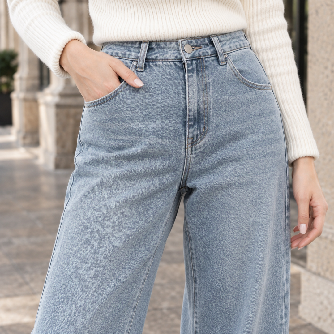 Pantalón Recto de Tiro Alto