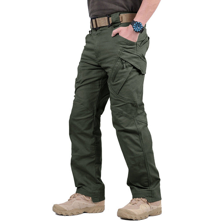 Pantalón Recto Multibolsillos – Verde