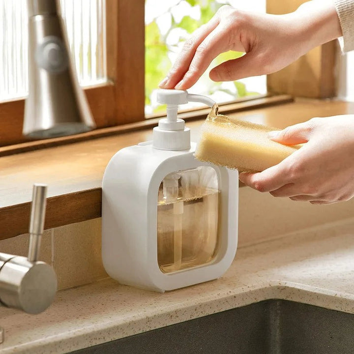 Dispensador de jabón minimalista - Diseño escandinavo con ventana transparente
