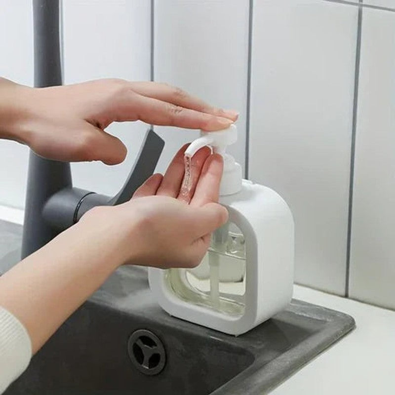 Dispensador de jabón minimalista - Diseño escandinavo con ventana transparente