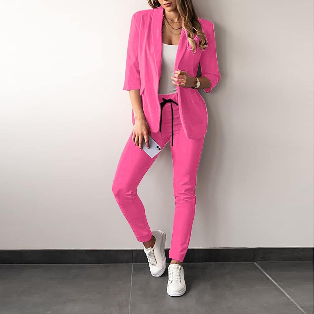 Conjunto Blazer y Pantalón – Rosa Fucsia