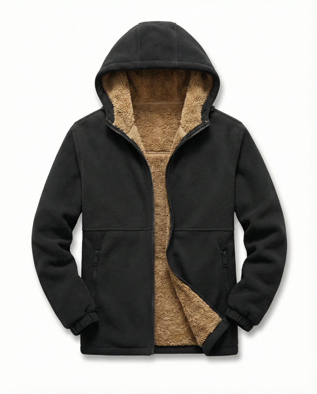 Sudadera Forrada con Capucha – Negro
