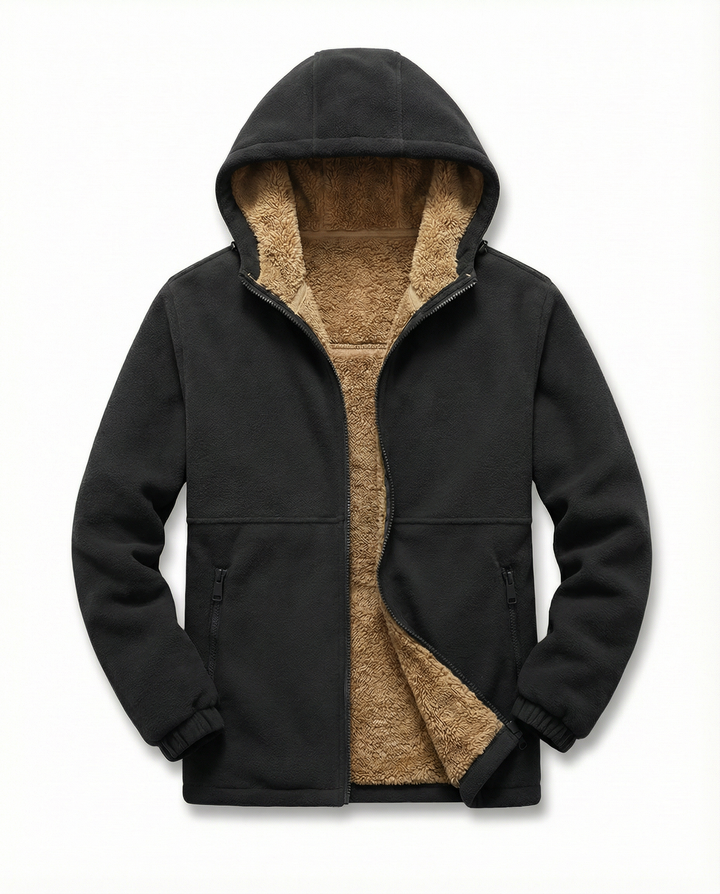 Sudadera Forrada con Capucha – Negro