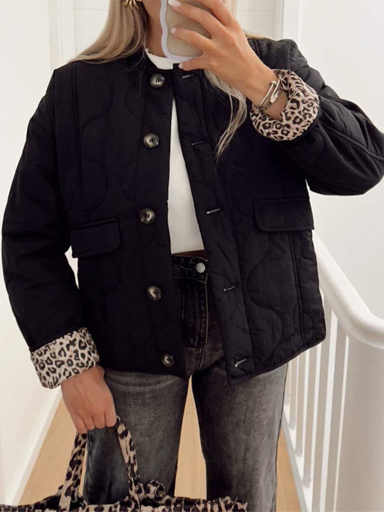 Chaqueta Acolchada con Botones