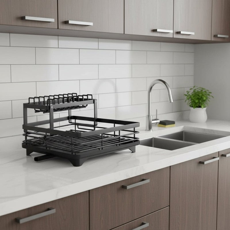 Escurridor de platos plegable - Diseño compacto