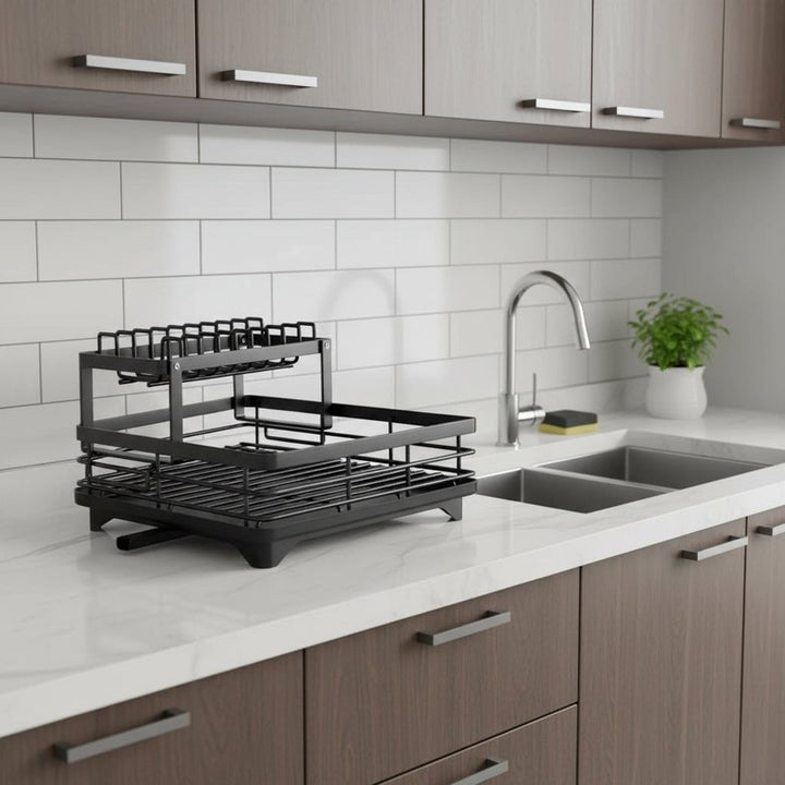 Escurridor de platos plegable - Diseño compacto