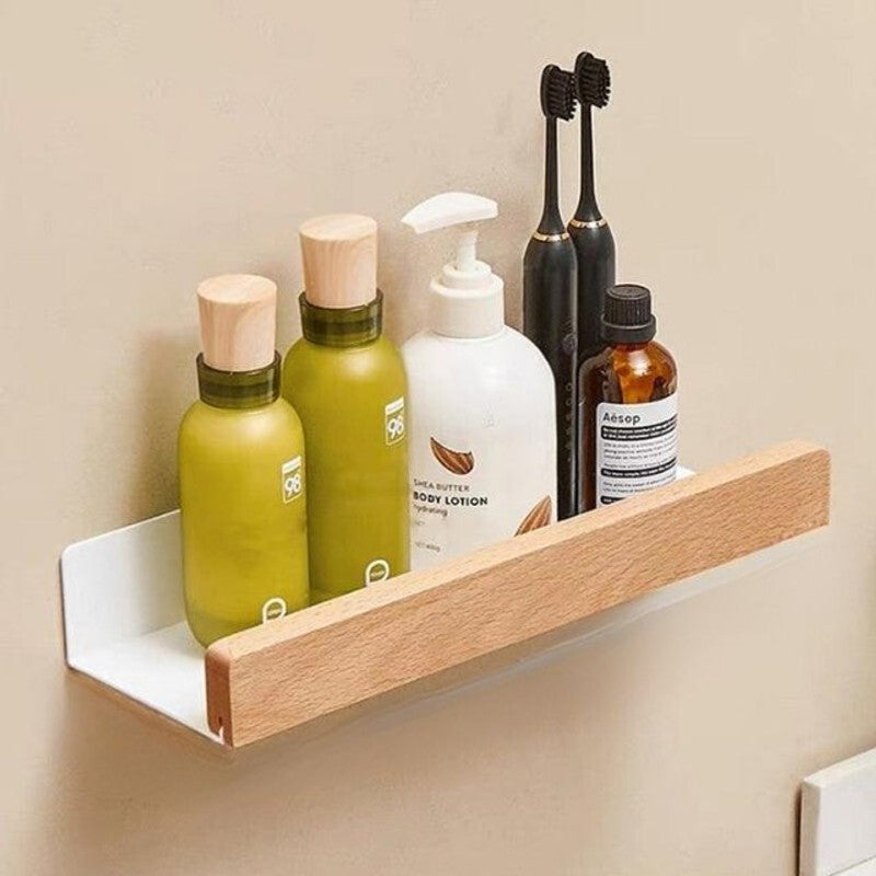 Estante de Pared para Baño - Base Metálica en L