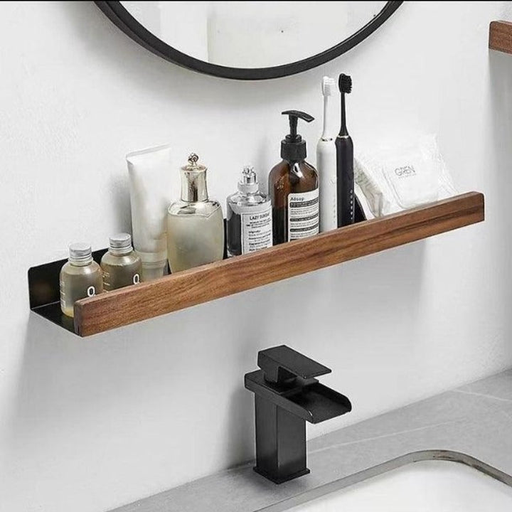 Estante de Pared para Baño - Base Metálica en L