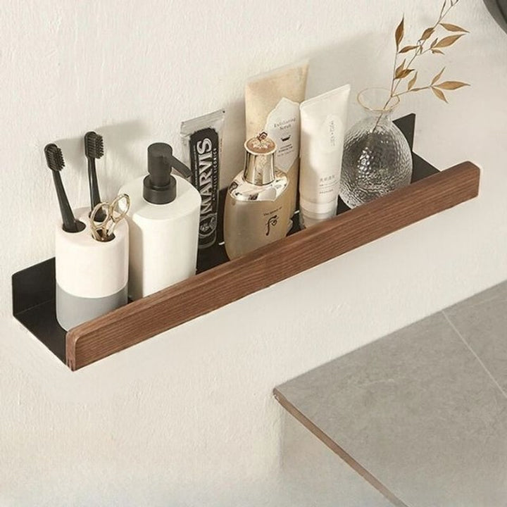 Estante de Pared para Baño - Base Metálica en L