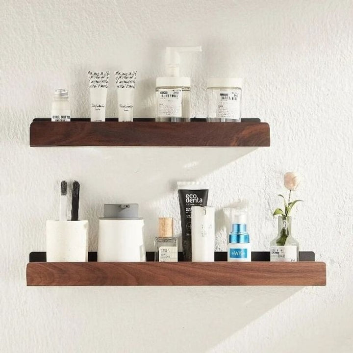 Estante de Pared para Baño - Base Metálica en L