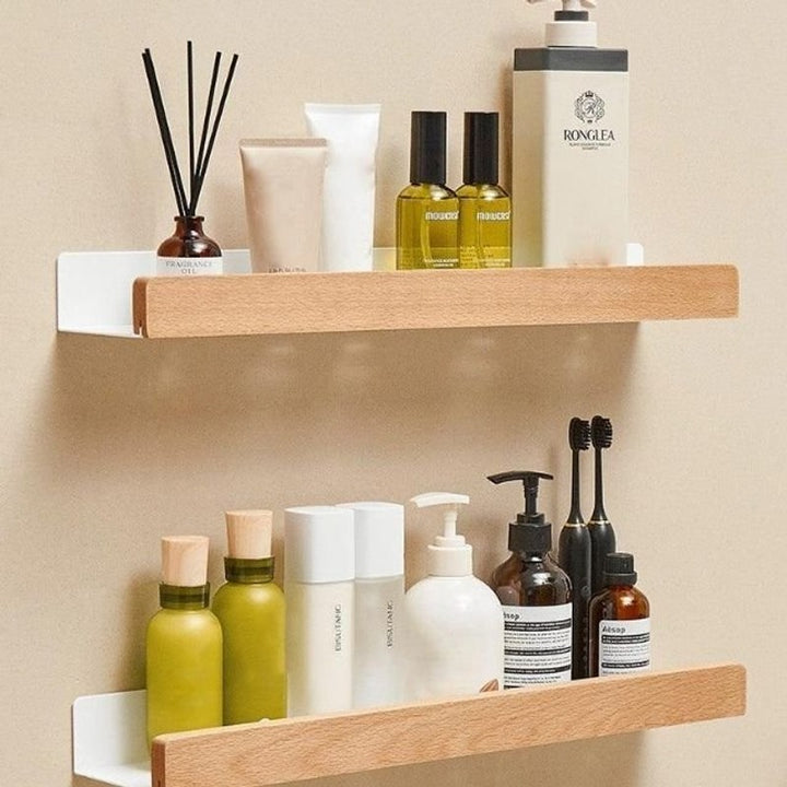 Estante de Pared para Baño - Base Metálica en L