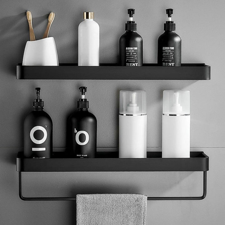 Estante de pared para baño sin perforación - Montaje adhesivo