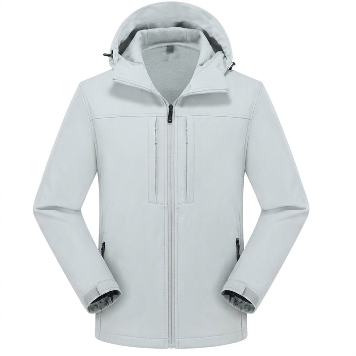 Chaqueta Ergonómica con Capucha – Gris Claro