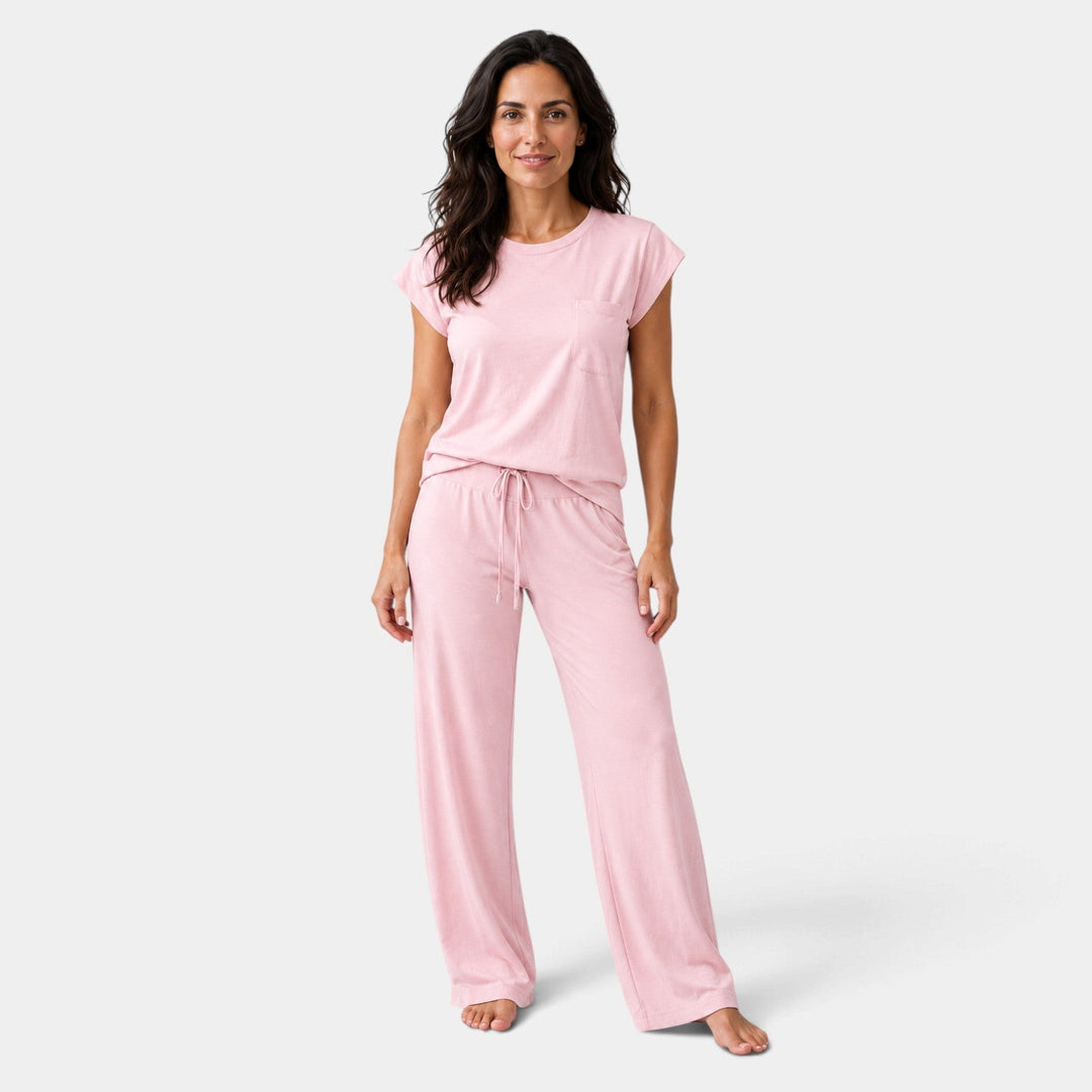 Conjunto Fluido de Pantalón – Rosa