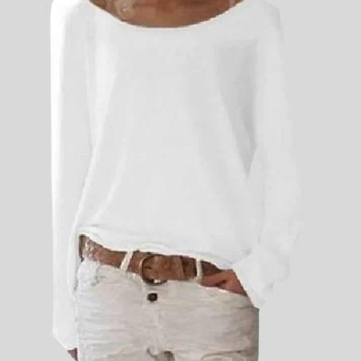 Jersey con Cuello Barco – Blanco