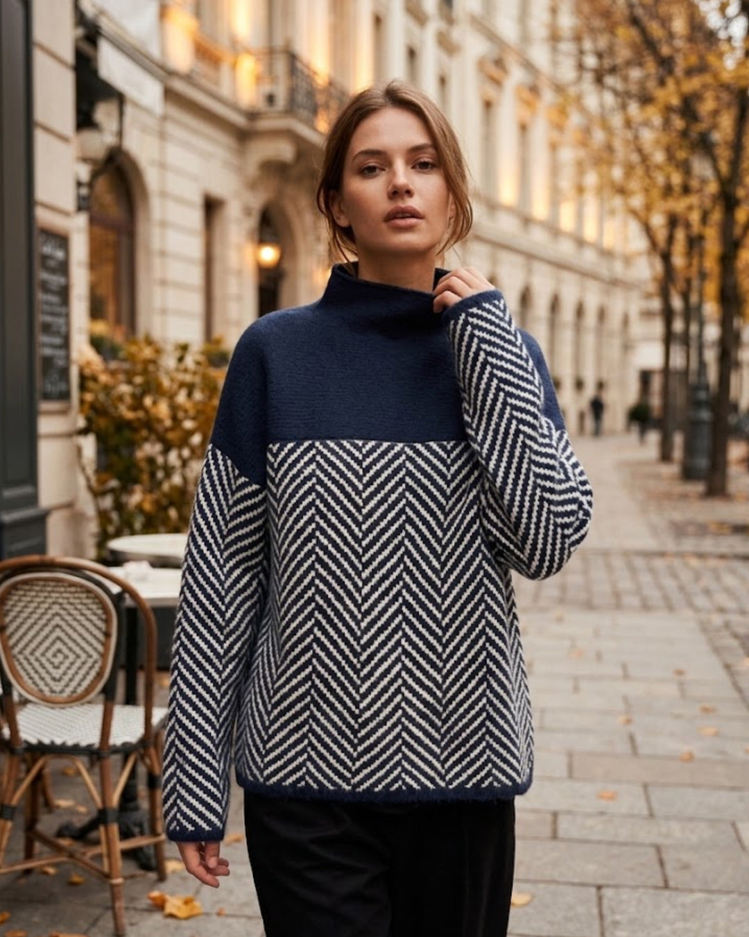Jersey Holgado de Espiga – Azul