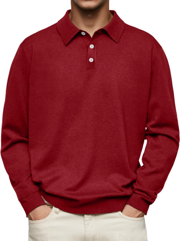 Polo Urbano de Manga Larga – Rojo