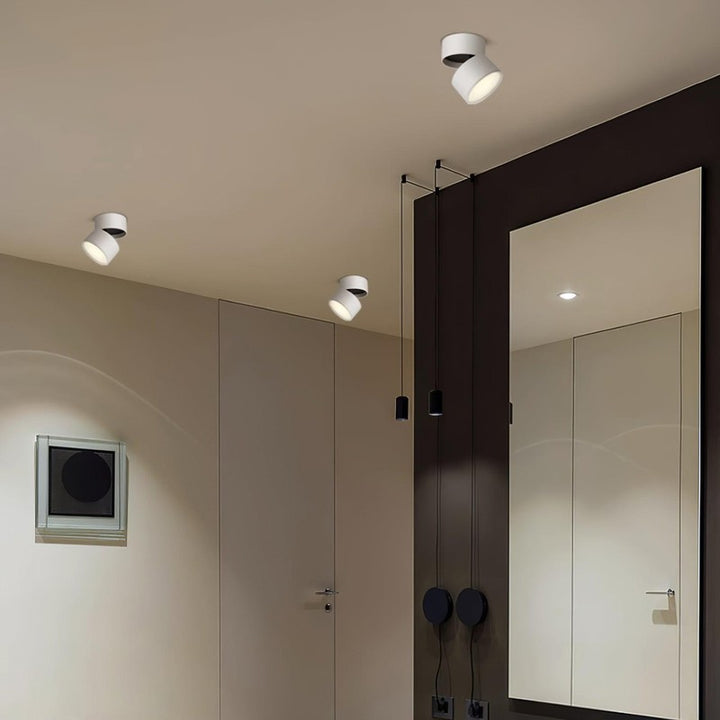 Foco LED de techo ajustable - Diseño cilíndrico