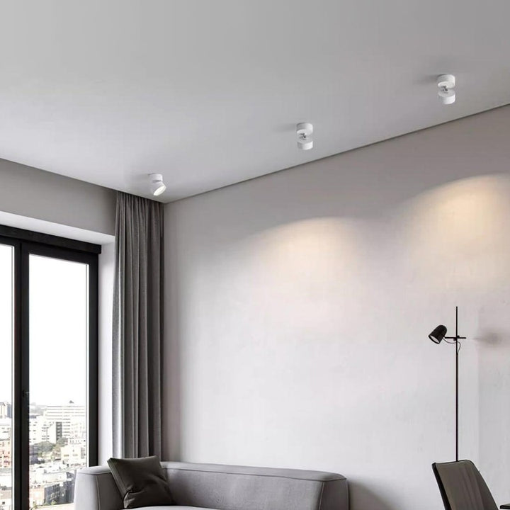Foco LED de techo ajustable - Diseño cilíndrico