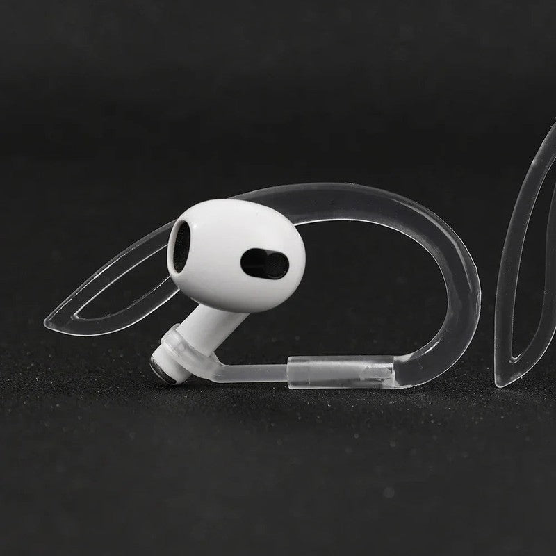 Ganchos deportivos para AirPods - Diseño ajustable transparente