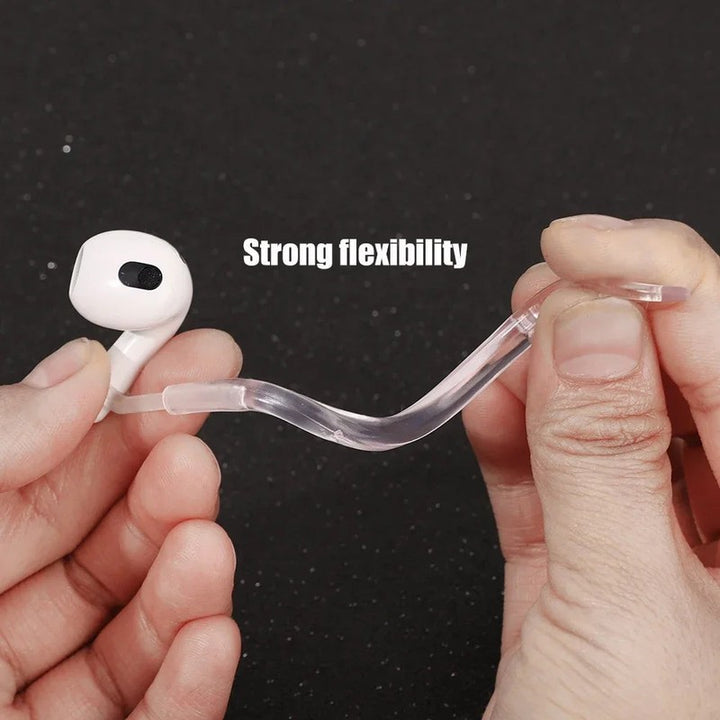 Ganchos deportivos para AirPods - Diseño ajustable transparente
