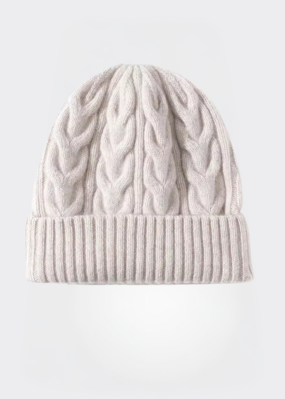 Gorro con Vuelta Clásico – Crema