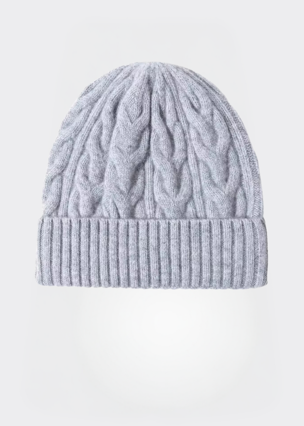 Gorro con Vuelta Clásico – Gris Claro
